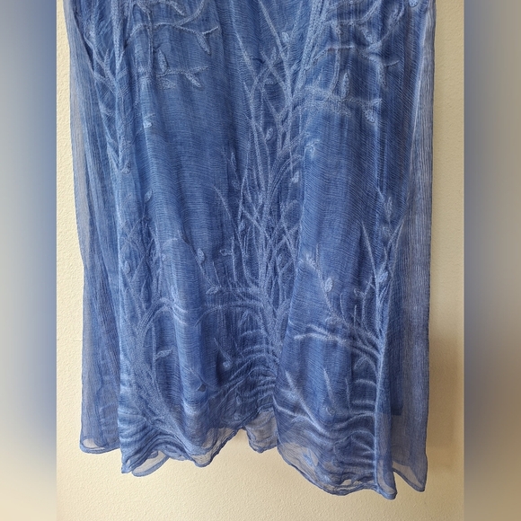 Soft Surroundings Womens Knee-length 100% Silk Embroidered Dress Size M - Picture 5 of 9